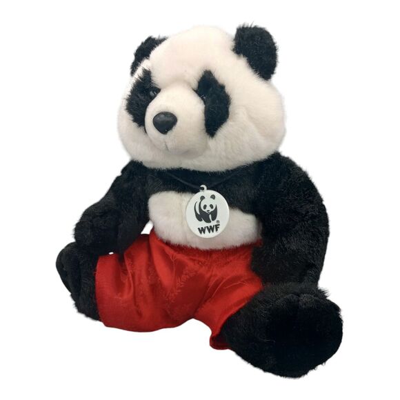 Build A Bear Panda 2000 Collectibear WWF Black White Doll Panda 12" Vintage Toy - Picture 1 of 10
